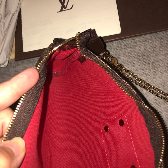 SOLD****Louis Vuitton Eva clutch Damier ebene - Picture 7 of 7